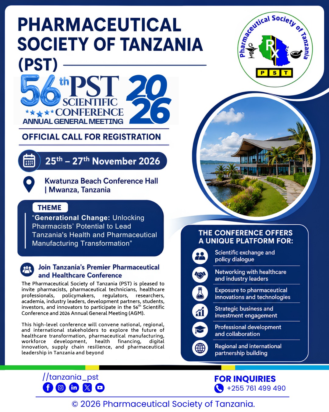 PST Annual General Meeting & Scientific Conference 2026
